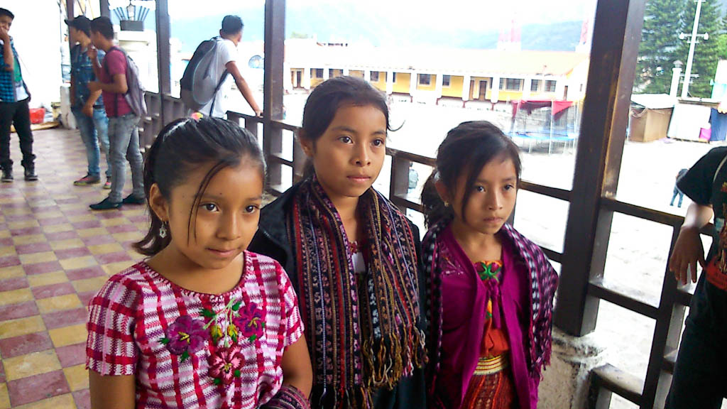 Beautiful young girls in Santiago Atitlan - a village on the lake