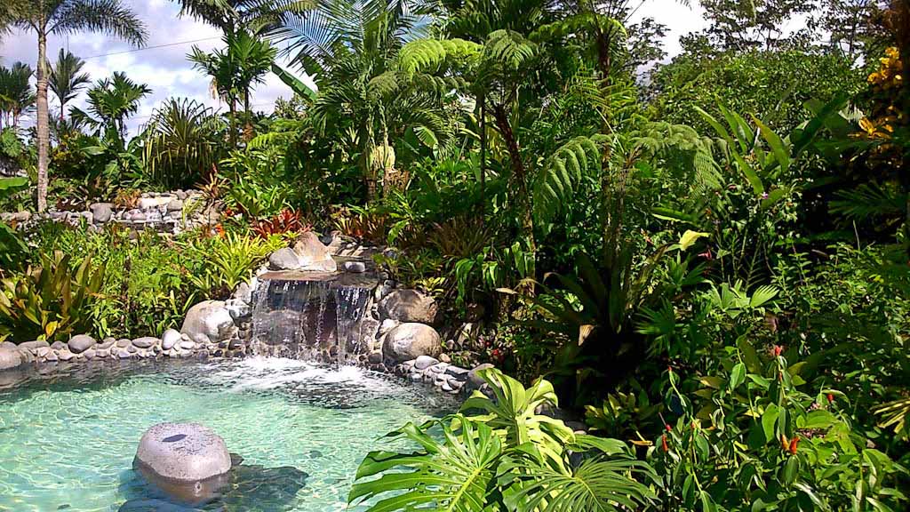 Hot spring pools at hotel in Costa Rica