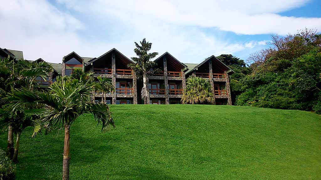 Our room bottom left with wonderful glass doors out onto the grass