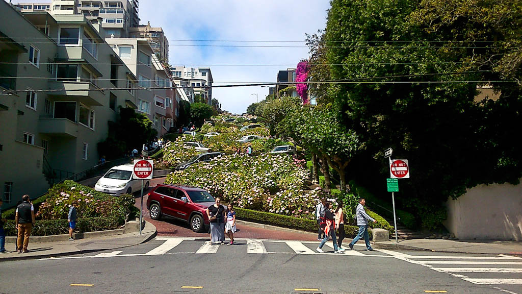 The famous windy Lombard Street in San Francisco 