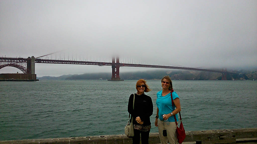 Yvonne and me in front of the Golden Gate Bridge in San Francisco